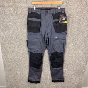 Dickies Womens Flex‎ Performance Work Pants Gray Cargo Pockets Size 10/30 NEW